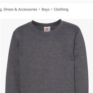 NEW Hanes Grey Crewneck Grey Long Sleeve Top (Youth XS)